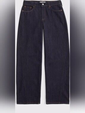 Abercrombie & Fitch SEALED! NWT! Curve Love Low Rise Ultra Loose Jean. Sz 27L.